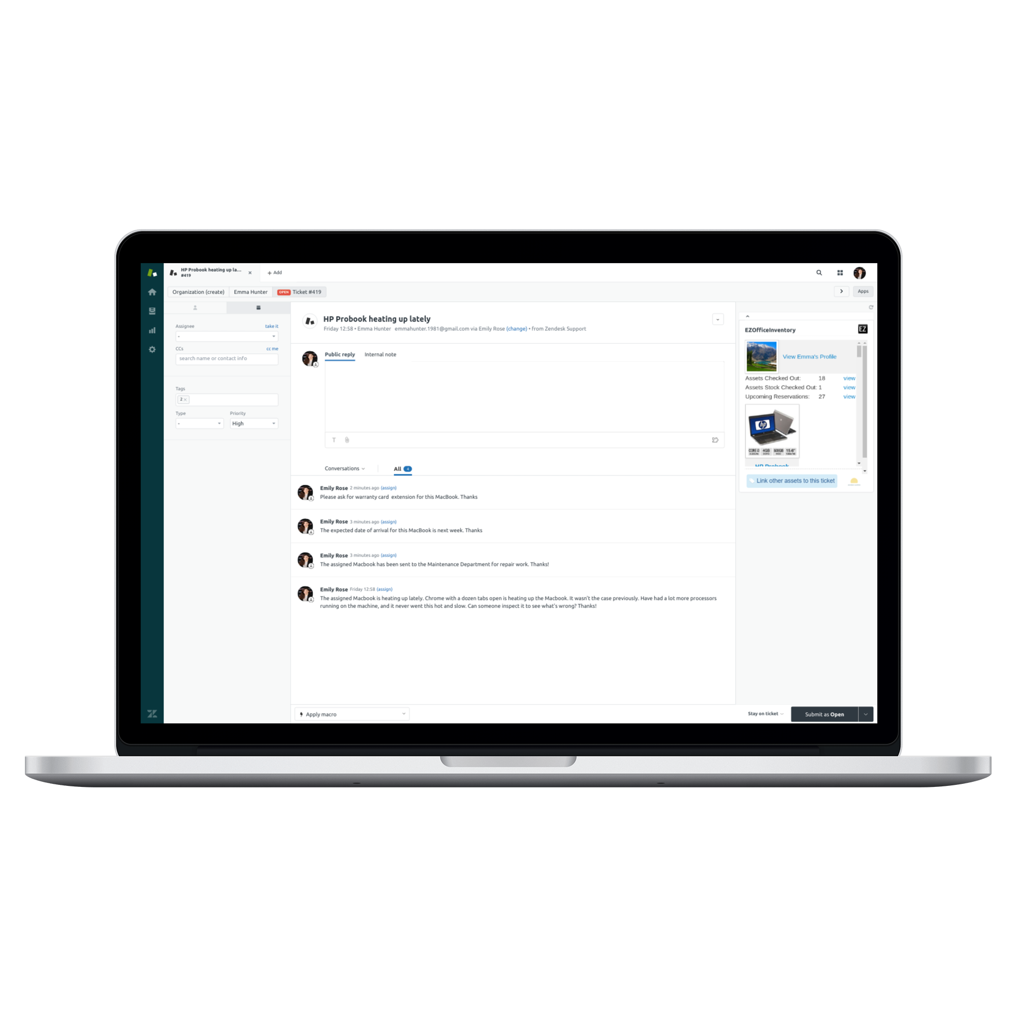 Zendesk Asset Management