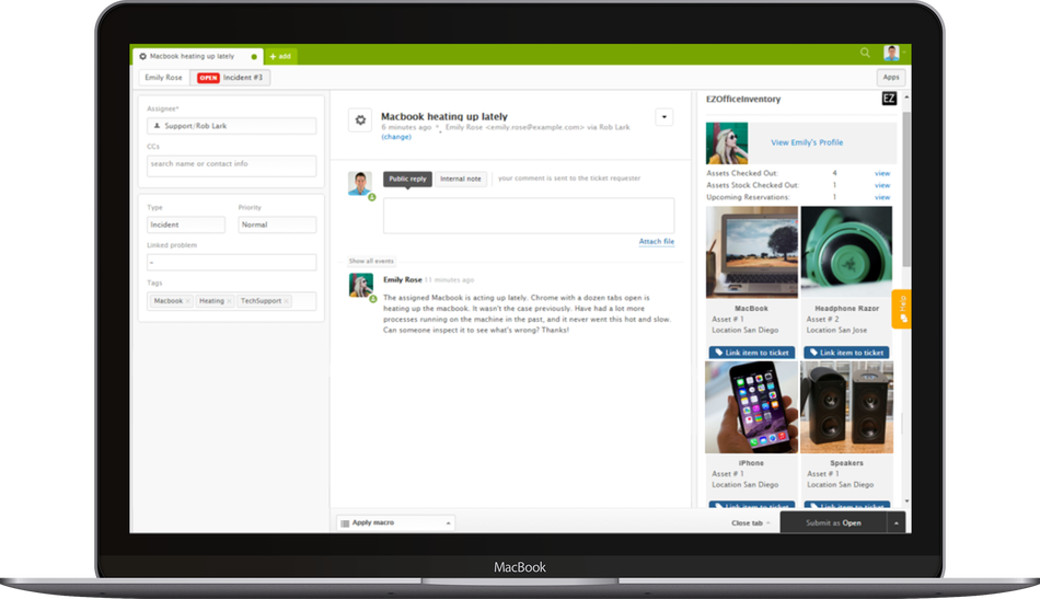 Zendesk Asset Management